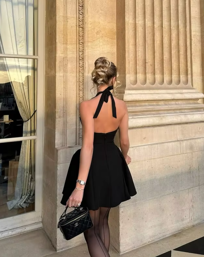Annabelle - Halterneck Luxury Playsuit Dress