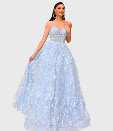 Kika - Off-Shoulder Lace Tulle Prom Dress